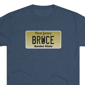 Bruce New Jersey License Plate T-shirt