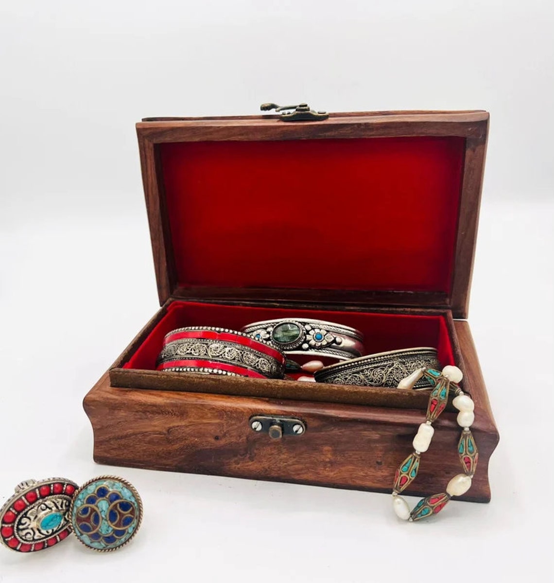 Horse Jewelry Box Handmade Wooden Horse Jewelry Organizer Etsy