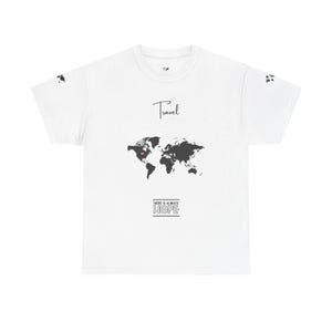 World Traveler Unisex Heavy Cotton Tee - Travel Shirt, Adventure Apparel, Gift For Travelers, Travel Enthusiast, Wanderlust Tee