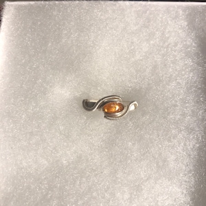 Sunstone & sterling silver ring size 6.5