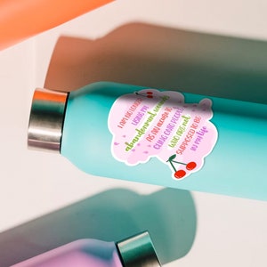 Adesivo de afirmação, adesivo de amor próprio, adesivo de autocuidado, adesivo feminino, adesivo para laptop, adesivo para garrafa de água, presente
