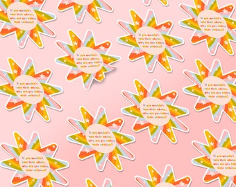 Pegatina de amor propio, pegatina de sentirse bien, pegatina de afirmación, pegatina colorida, pegatina de portátil, pegatina de botella de agua, regalo de pegatina, pegatina