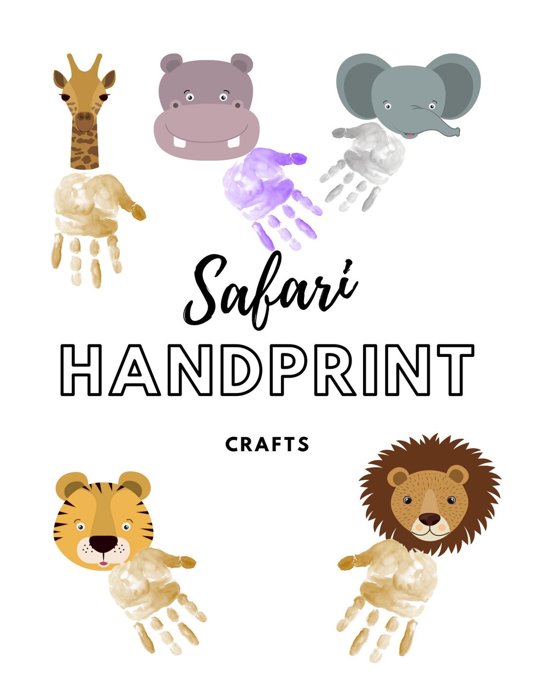 Safari Handprint Craftprintable Handprint Footprint Art, Daycare