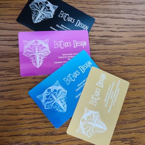 Cartes de visite premium en aluminium personnalisées