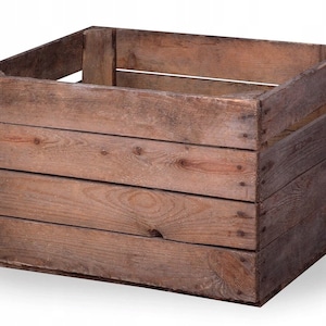 SET of 3 old fruit crates wooden crates wine crates apple crates used vintage 50x40x30cm image 1