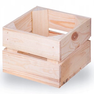 Caisses de fruits neuves caisses en bois boîtes à vin caisses à pommes naturelles 22x20x15cm image 1