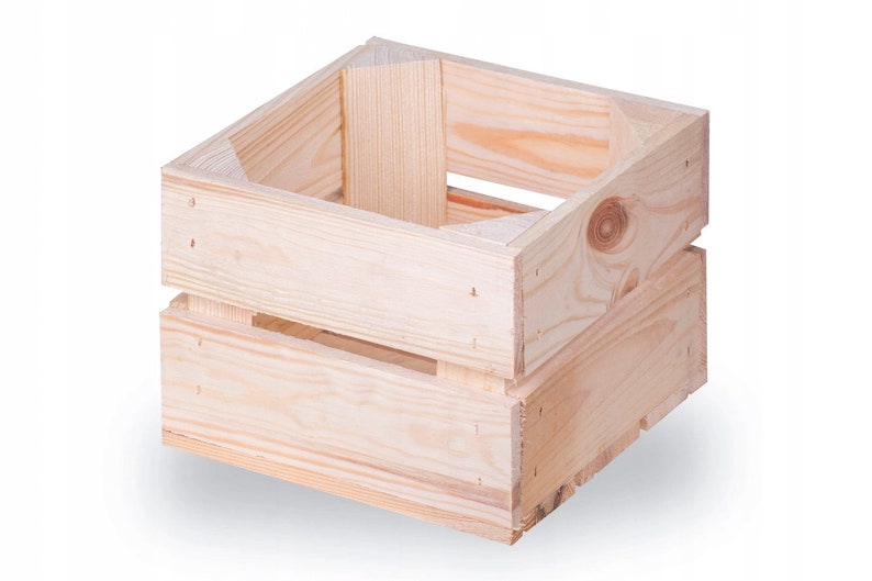 Caisses de fruits neuves caisses en bois boîtes à vin caisses à pommes naturelles 22x20x15cm image 1