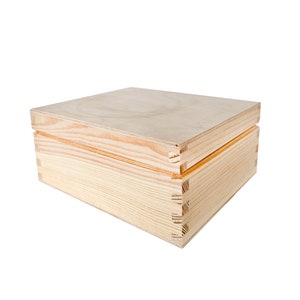 New wooden boxes natural tea container natural 18x15x8cm image 2