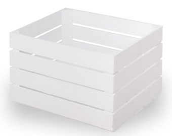 New fruit crates wooden crates wine crates apple crates white 50x40x30cm