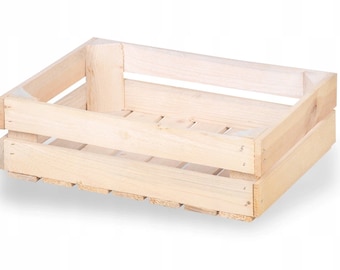 New fruit crates wooden crates wine crates apple crates natural 40x30x12cm