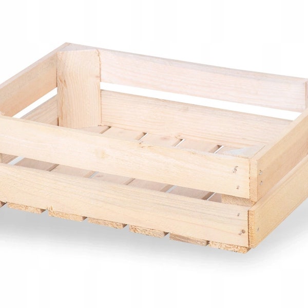 New fruit crates wooden crates wine crates apple crates natural 40x30x12cm