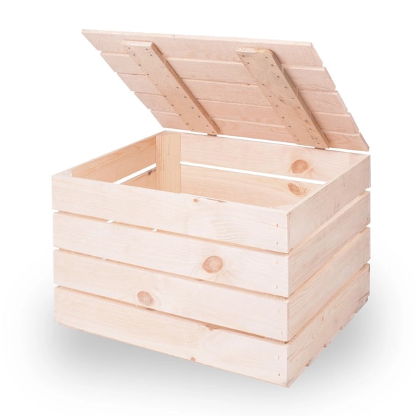 New fruit crates wooden crates wine crates apple crates wooden chest natural 50x40x30cm