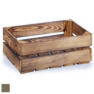 Nuevo Cajas de frutas, cajas de madera, cajas de vino, cajas de manzanas flameadas, 38x28x16cm