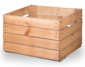 SET de 4 cajas de frutas viejas cajas de madera cajas de vino cajas de manzana usadas vintage 50x40x30cm