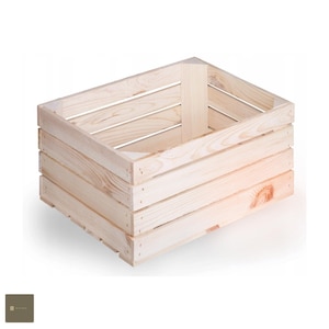 Cajas de fruta nuevas, cajas de madera, cajas de vino, cajas de manzanas, natural 40x30x20cm
