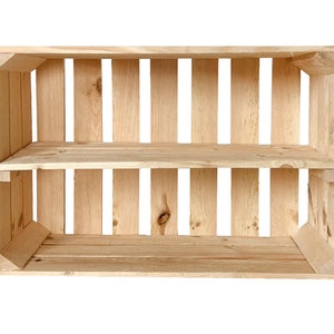 New fruit crates with middle board wooden crates wine crates apple crates shelf chest of drawers natural 60x40x20cm image 5