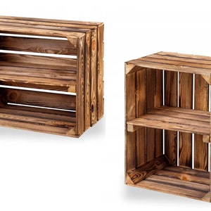 New wooden boxes with middle board fruit boxes wine boxes apple boxes dresser shelf flamed 50x40x30