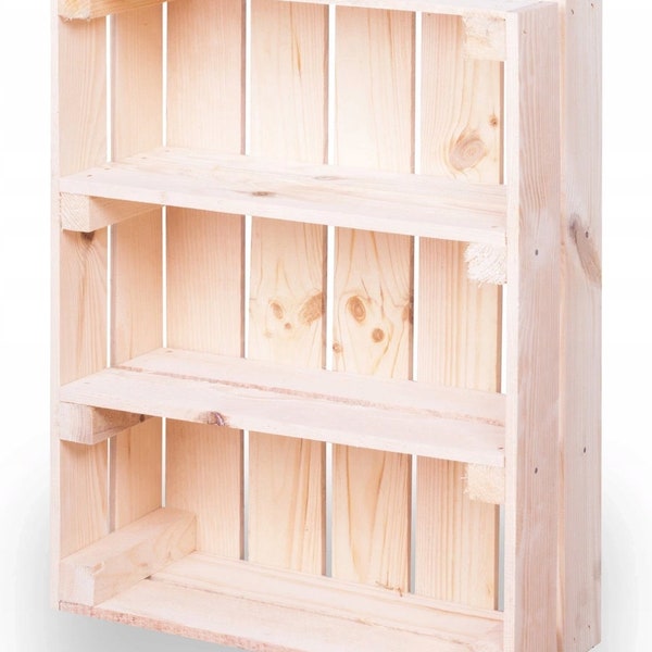 New fruit boxes with center board wooden boxes wine boxes apple crates shelf chest of drawers natural 50x40x16cm