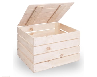 New fruit crates, wooden crates, wine crates, apple crates, wooden chest, natural finish, 50x40x30cm