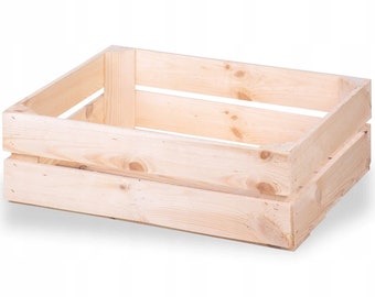 New fruit crates wooden boxes wine boxes apple crates natural 50x40x16cm