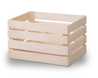 New fruit crates wooden boxes wine boxes apple crates natural 50x40x30cm