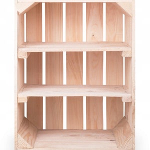 New fruit boxes with center board wooden boxes wine boxes apple crates shelf chest of drawers natural 50x40x30cm image 2