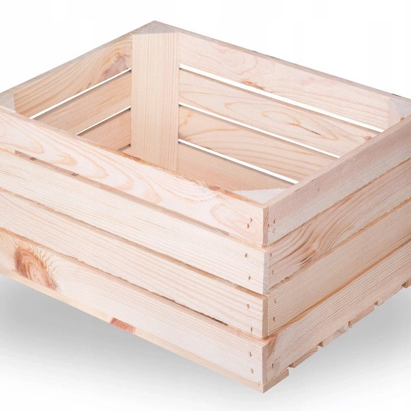 New fruit crates wooden crates wine crates apple crates natural 40x30x20cm