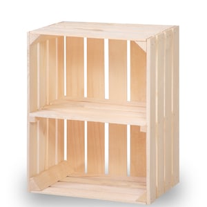 New fruit crates with middle board wooden crates wine crates apple crates shelf chest of drawers natural 50x40x30cm 1