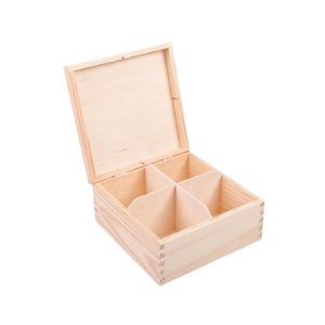 New wooden boxes natural tea container natural 18x15x8cm image 1