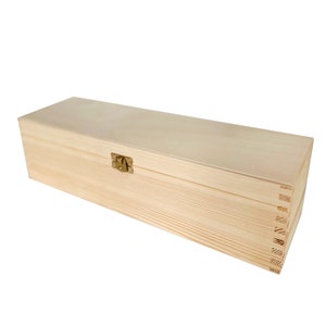 New wine crates with filler wooden boxes natural 36x11x10cm image 3