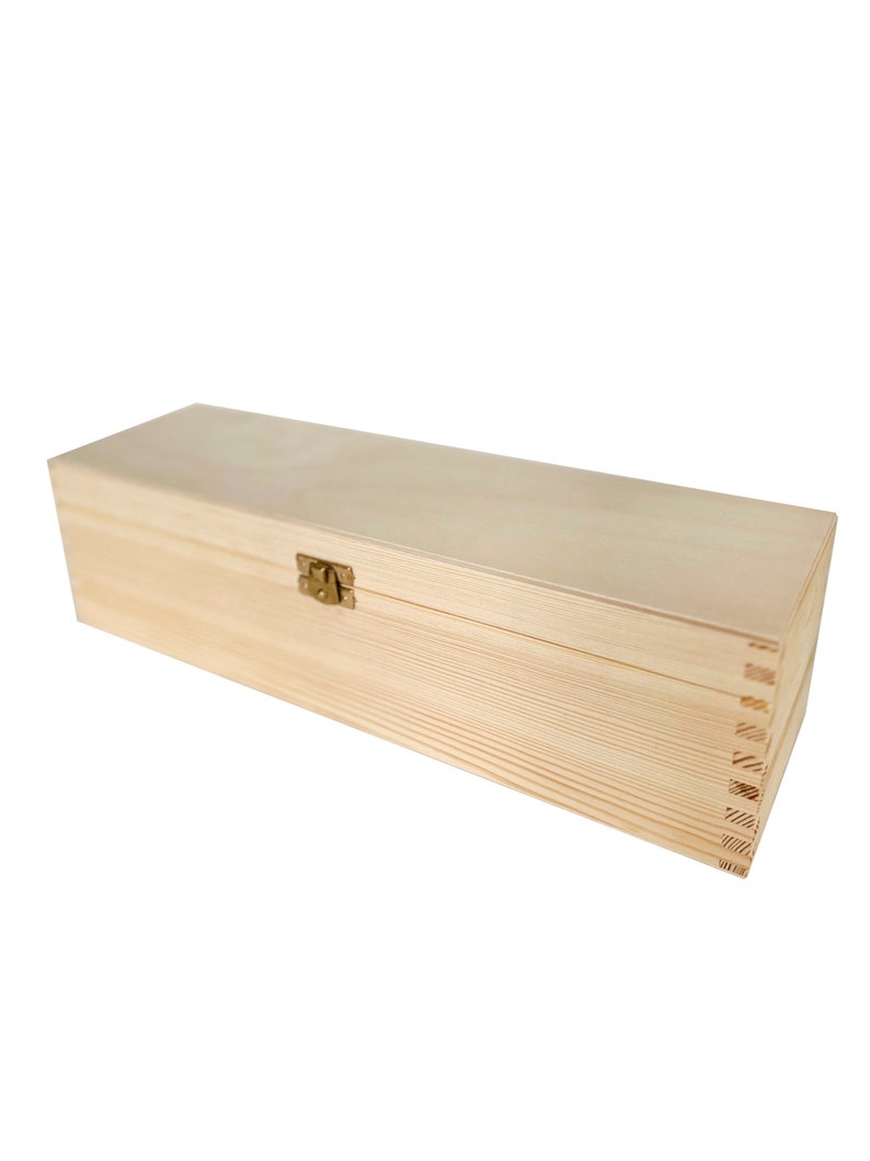 New wine crates with filler wooden boxes natural 36x11x10cm image 3