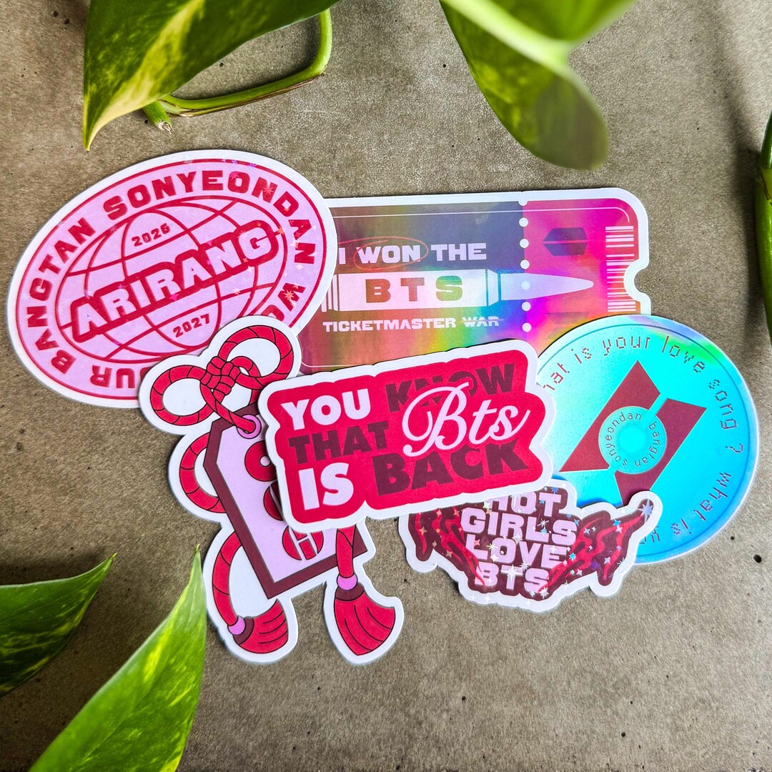 Green Bts Sticker BTS is Back - Arirang - Sticker Pack - Etsy