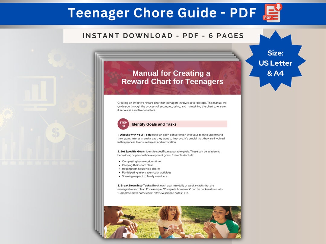Manual for Creating Reward Chart Teenagers Behavior Chart Teenagers ...