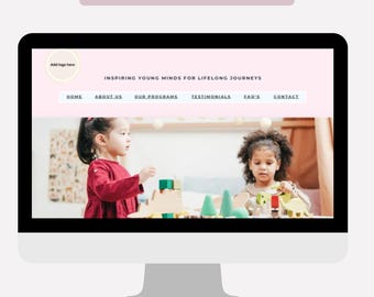 Daycare Website Template Canva Ready Made Childcare Beginner Friendly For Home Daycare Providers Easy To Edit No Code Customizable Website