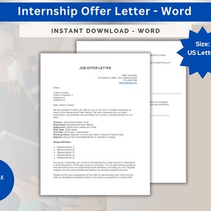 Carta de oferta de trabajo de pasantía, carta de oferta de empleo, plantilla de carta de oferta de empleo para pasantes, plantilla de oferta de trabajo, carta de oferta de trabajo simple