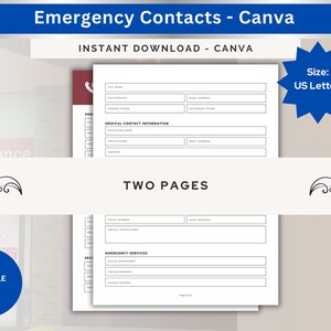 Employee Emergency Contact Numbers List Template Printable PDF ...