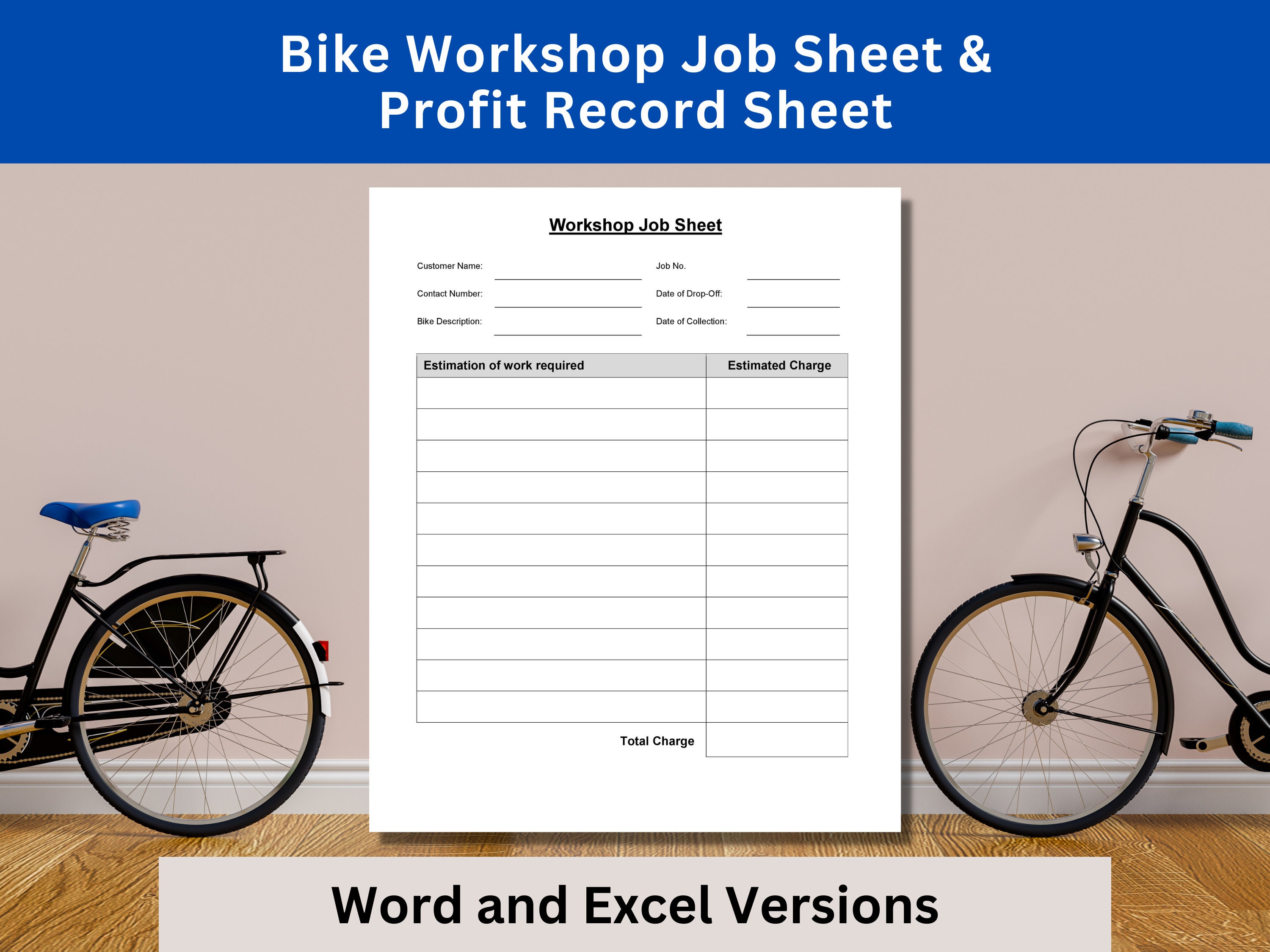 Bike Repair Checklist for a Cycling Repair Workshop or Cafe Cycling Repair Checklist Cycle Workshop Record Forms Bicycle Excel Profit Etsy UK
