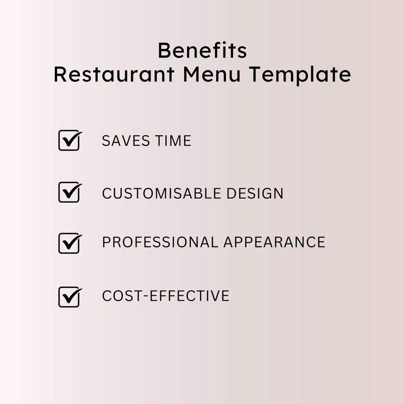 Menu Check Marks Printable Restaurant Menu Template for Café Trifold Food List Design ...