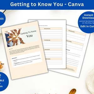 Introductieformulier nieuwe werknemer om persoonlijke details van het werknemersprofiel te leren kennen Formulier Achtergrondinformatie Factsheet Enquête pdf Canva