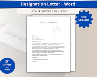 Plantilla de carta de renuncia: Preaviso profesional de dos semanas (Word y Google Docs)