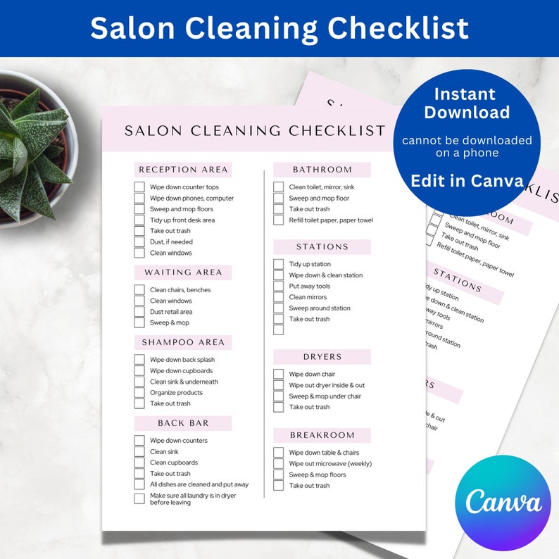 Salon Cleaning Checklist Hair Salon Cleaning Checklist Salon Cleaning