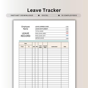 Monitoraggio delle ferie in Excel, Gestione delle assenze dei dipendenti, Monitoraggio delle ferie del personale, Foglio di calcolo delle ferie annuali, Pianificazione delle ferie della forza lavoro, Calcola