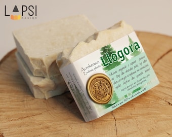 Organic Soap with Herbs from Akrokeraun Mountains – Kalinjot Olive Oil | Wild Pine, Saffron, Rosemary | Handmade in Albania