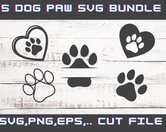 Paw Print svg, dog paw print svg, dog paw svg, paw svg, dog mom svg, puppy svg, dog paws svg, dog lover svg - Printable, Cricut & Silhouette