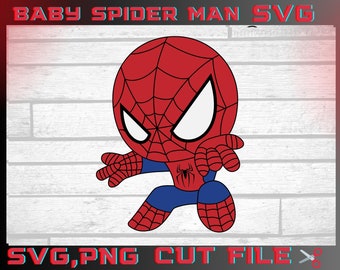 Baby Spiderman SVG File,Baby Spiderman svg, Spiderman decoration, Cutting Files, Cricut, Silhouette, Instant Download,