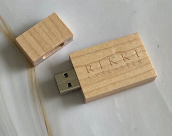 Custom Engraved Wooden Rectangle USB 16GB