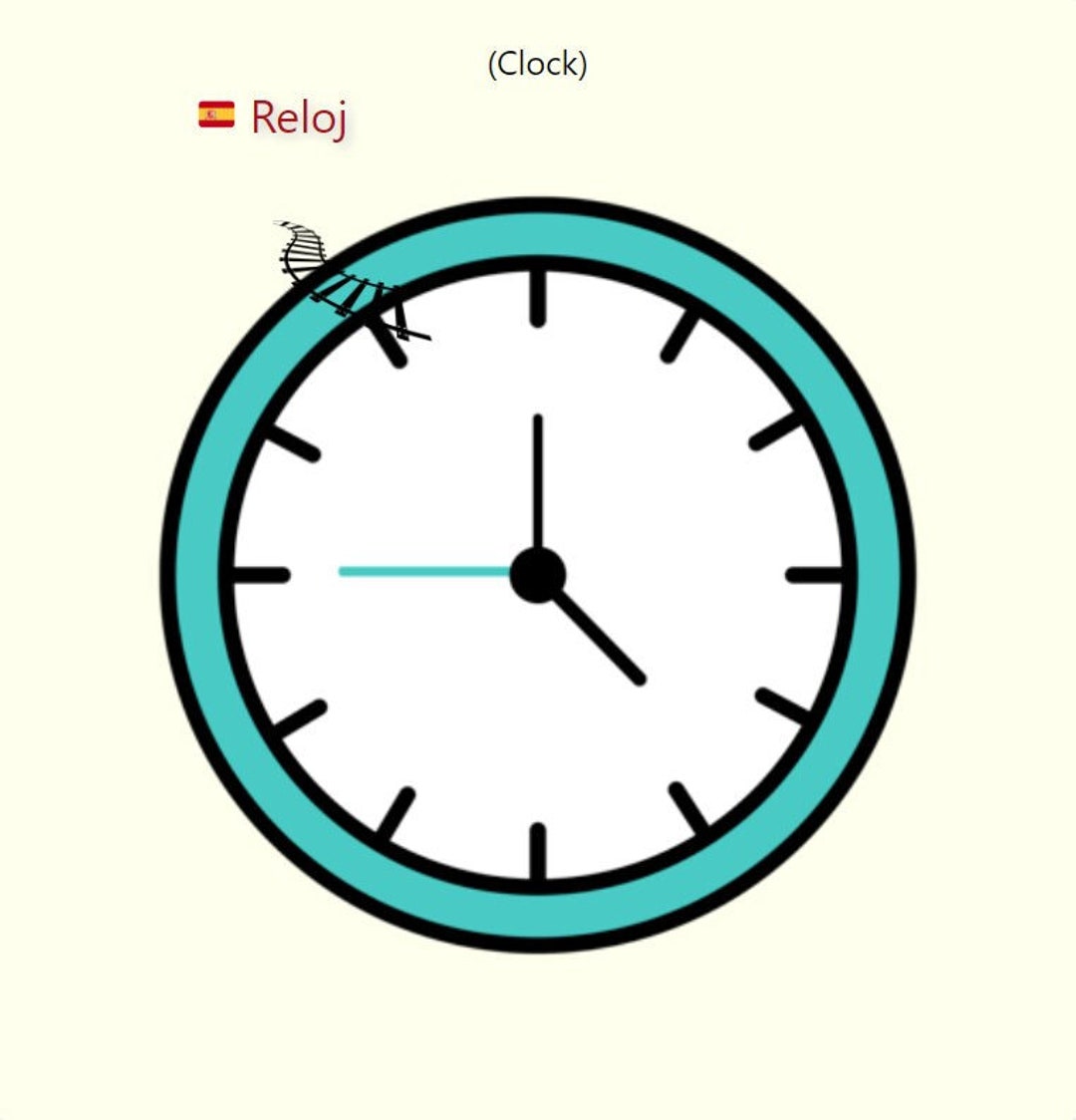 Learn Clock in Spanish Visual Mnemonics Language Learning Image Etsy