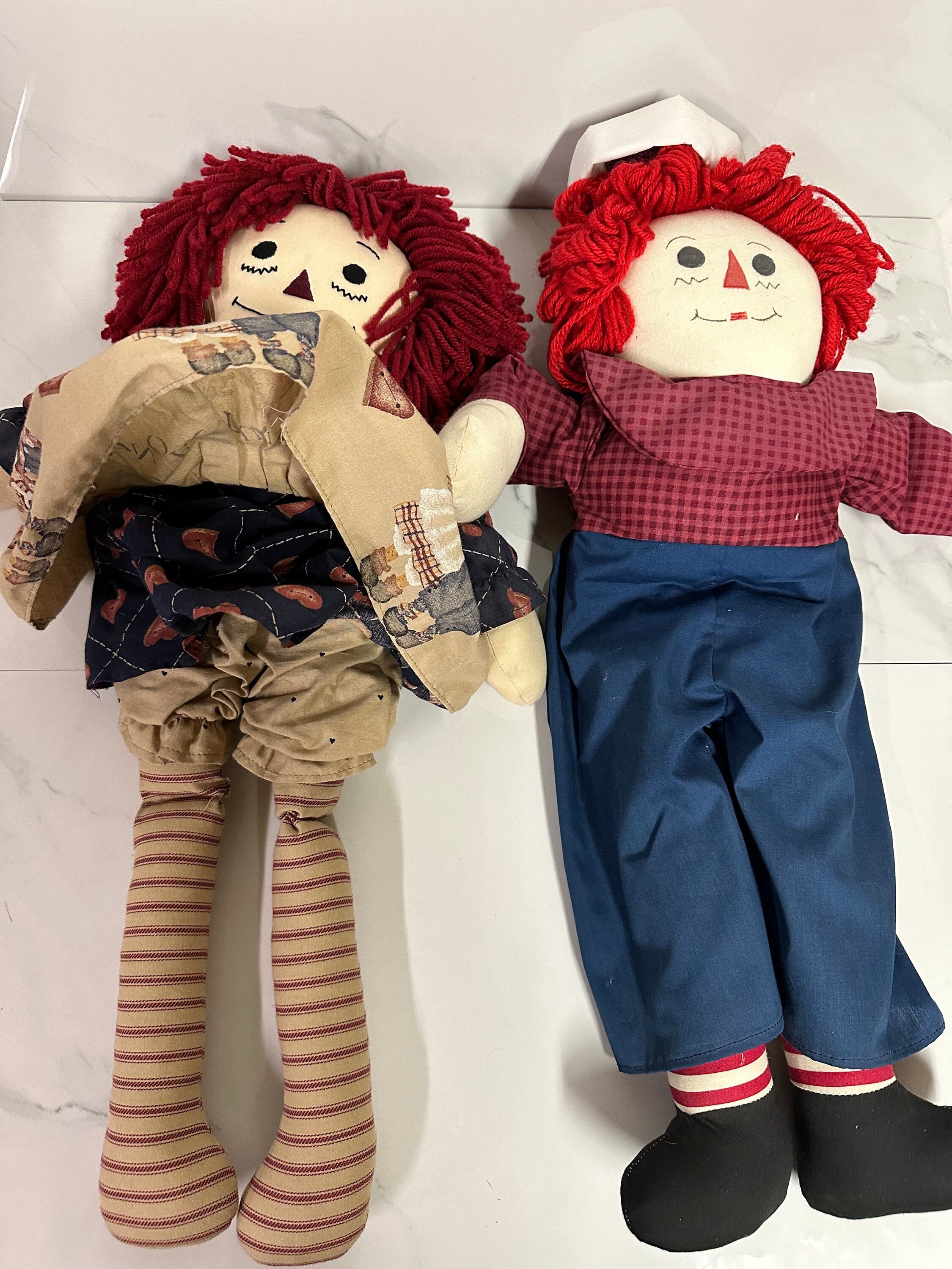 Vintage Handmade Ragedy Ann & Andy Dolls Etsy