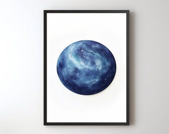 Galaxy Print, Galaxy Wall Art, Galaxy Painting, Space Art, Celestial Art, Planet Art, Galaxy Decor, Constellation Painting, Space JPG | SG#9