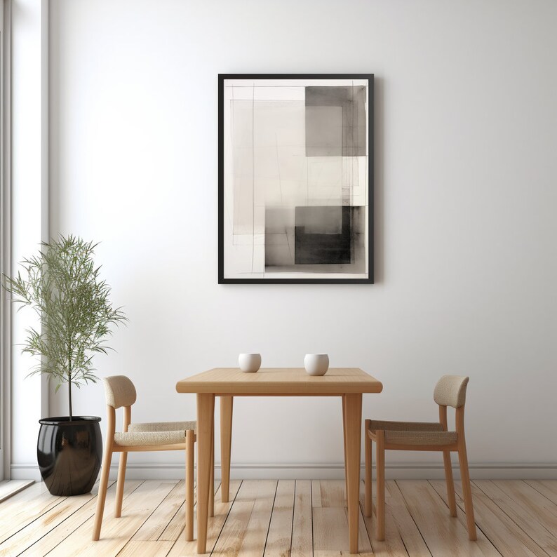 Neutral Modern Minimalist Abstract Painting Wall Art, Minimalist Photo